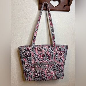 Vera Bradley Pink and Gray Paisley Tote
